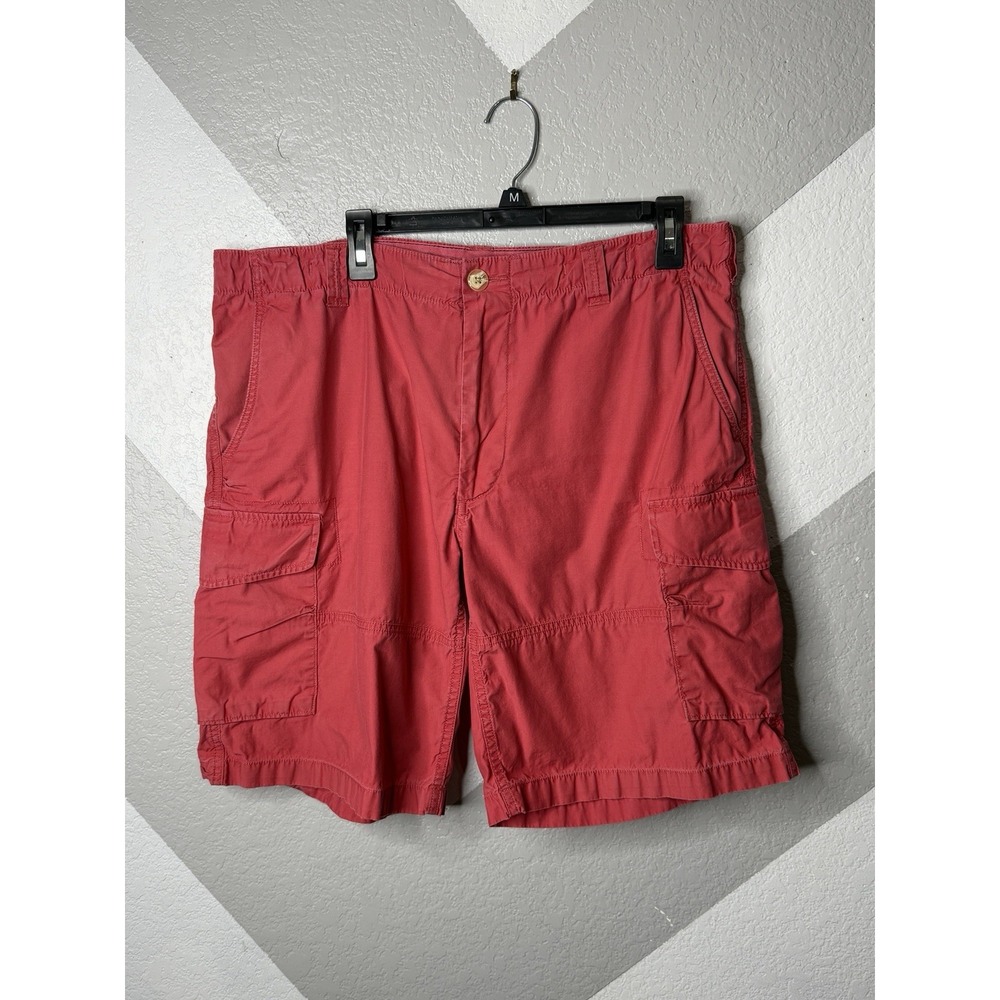 Polo Ralph Lauren Men's Red Utility Canvas 10" Cargo Shorts Classic Fit Size 36